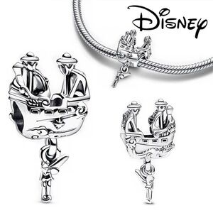 NWOT Pandora x Disney Tinkerbell Hooks ship sterling silver charm 792521C00